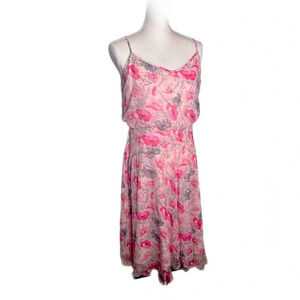 Banana Republic Floral Midi Dress size 10 lined pink flowers. New with tag.